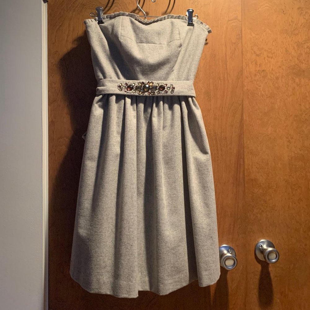 Banana Republic Wool Strapless Dress
